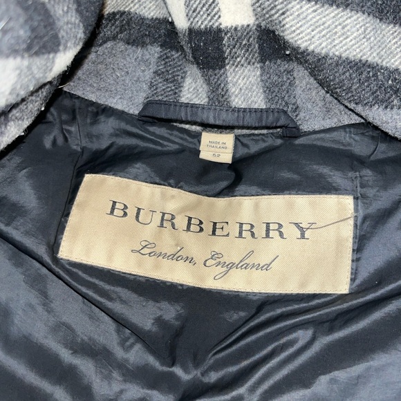 Burberry Down Fill Check Lined Black Customizable Puffer Jacket - Picture 10 of 14